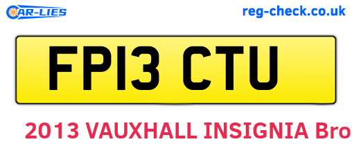 FP13CTU are the vehicle registration plates.