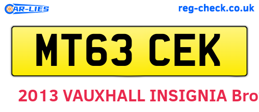 MT63CEK are the vehicle registration plates.