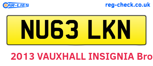 NU63LKN are the vehicle registration plates.