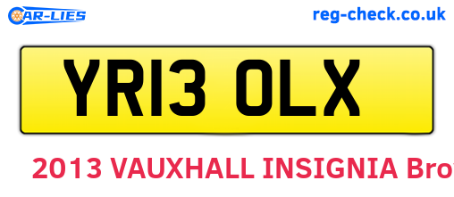 YR13OLX are the vehicle registration plates.