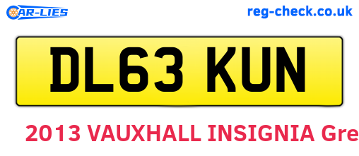 DL63KUN are the vehicle registration plates.