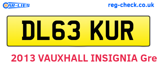 DL63KUR are the vehicle registration plates.