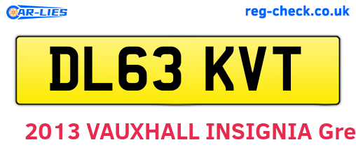 DL63KVT are the vehicle registration plates.