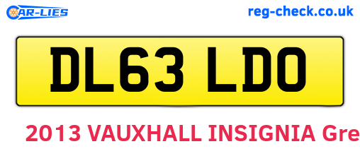 DL63LDO are the vehicle registration plates.