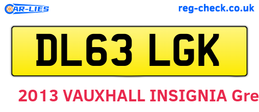 DL63LGK are the vehicle registration plates.