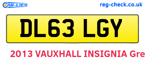 DL63LGY are the vehicle registration plates.