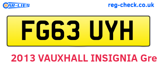 FG63UYH are the vehicle registration plates.