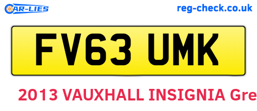 FV63UMK are the vehicle registration plates.