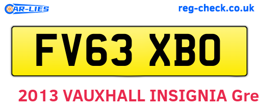 FV63XBO are the vehicle registration plates.