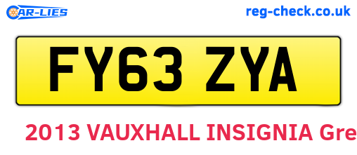 FY63ZYA are the vehicle registration plates.
