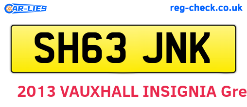 SH63JNK are the vehicle registration plates.