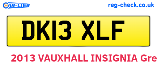 DK13XLF are the vehicle registration plates.