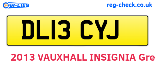 DL13CYJ are the vehicle registration plates.