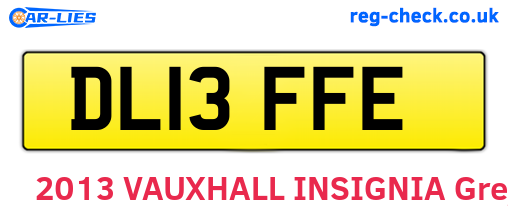 DL13FFE are the vehicle registration plates.