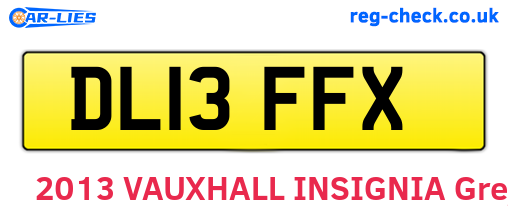 DL13FFX are the vehicle registration plates.