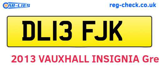 DL13FJK are the vehicle registration plates.