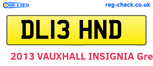 DL13HND are the vehicle registration plates.