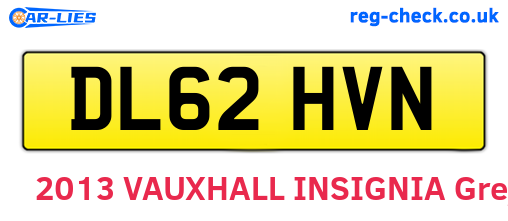 DL62HVN are the vehicle registration plates.