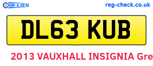 DL63KUB are the vehicle registration plates.