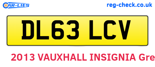 DL63LCV are the vehicle registration plates.