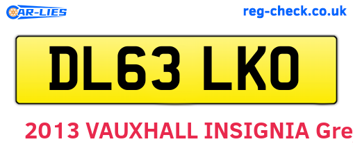 DL63LKO are the vehicle registration plates.