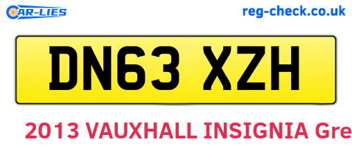 DN63XZH are the vehicle registration plates.