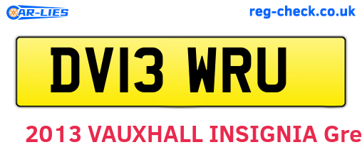 DV13WRU are the vehicle registration plates.
