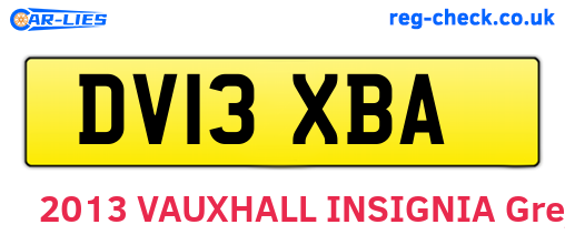 DV13XBA are the vehicle registration plates.
