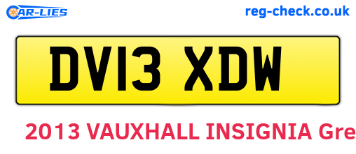 DV13XDW are the vehicle registration plates.