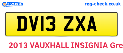 DV13ZXA are the vehicle registration plates.
