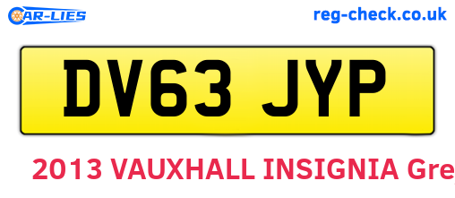 DV63JYP are the vehicle registration plates.