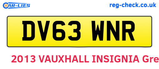 DV63WNR are the vehicle registration plates.