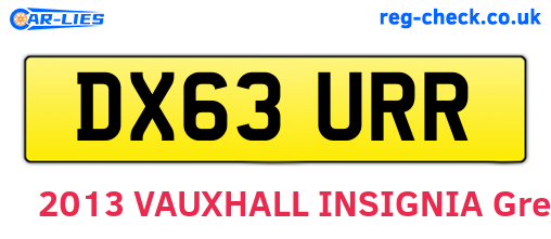 DX63URR are the vehicle registration plates.