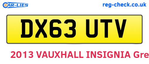 DX63UTV are the vehicle registration plates.