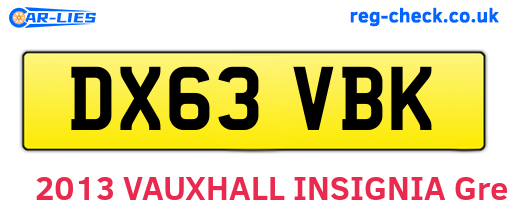 DX63VBK are the vehicle registration plates.