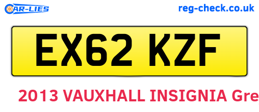 EX62KZF are the vehicle registration plates.