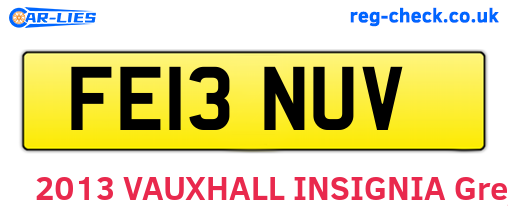 FE13NUV are the vehicle registration plates.