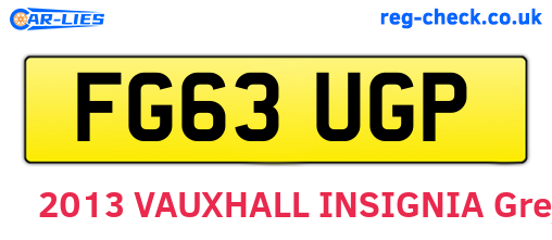 FG63UGP are the vehicle registration plates.