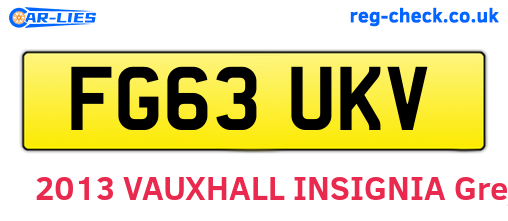 FG63UKV are the vehicle registration plates.