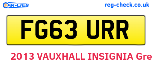 FG63URR are the vehicle registration plates.