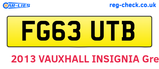 FG63UTB are the vehicle registration plates.