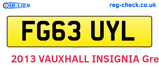 FG63UYL are the vehicle registration plates.
