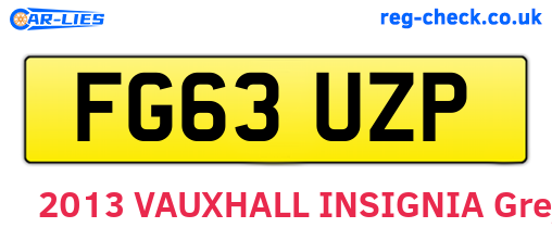 FG63UZP are the vehicle registration plates.