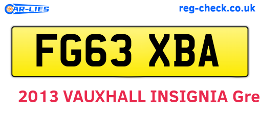 FG63XBA are the vehicle registration plates.