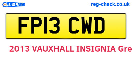 FP13CWD are the vehicle registration plates.