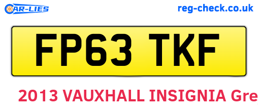 FP63TKF are the vehicle registration plates.