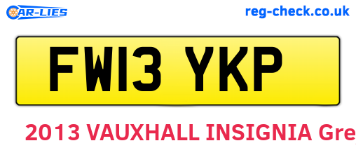 FW13YKP are the vehicle registration plates.