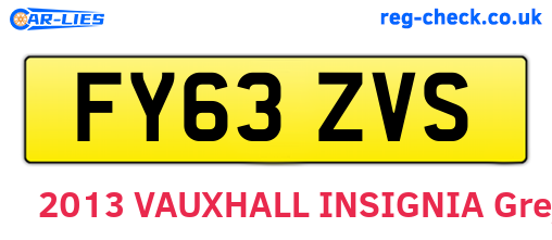 FY63ZVS are the vehicle registration plates.