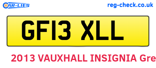 GF13XLL are the vehicle registration plates.