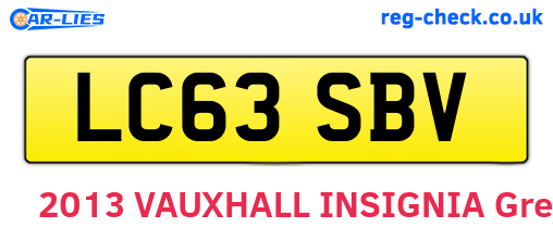 LC63SBV are the vehicle registration plates.